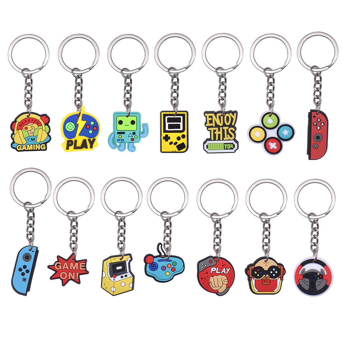 Retro Gaming Keychain - Gantungan Kunci PVC Kartun Game Viral,