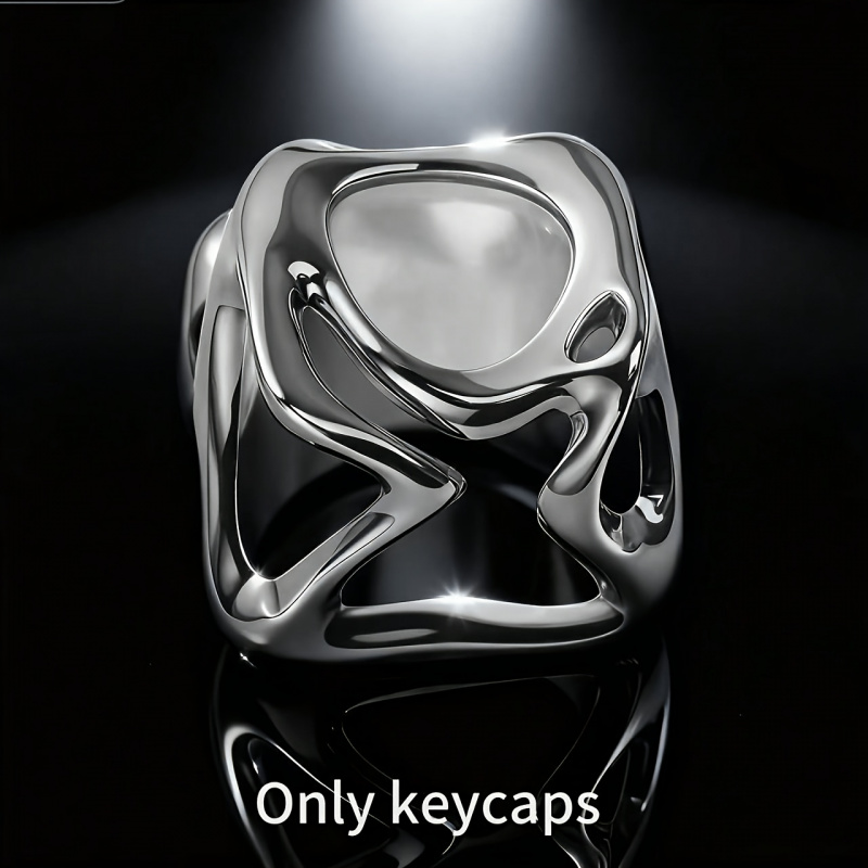 Retro Gaming Keycaps - 【Satu Kunci Utama】Keycaps Logam Cair Berlapis