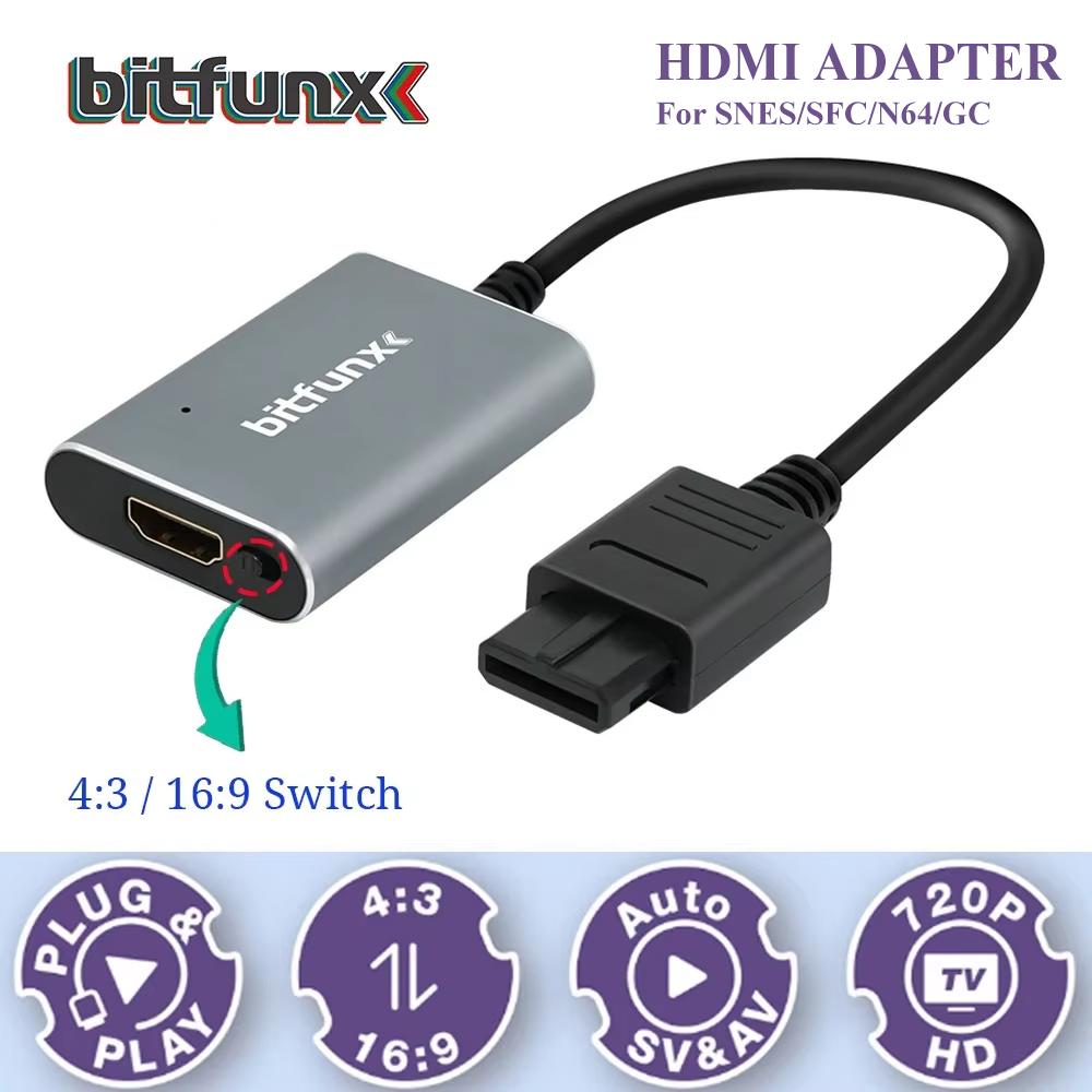 Retro Gaming Emulator - Bitfunx 720P Svideo / AV Ke