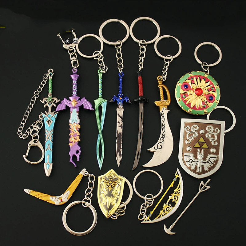 Retro Gaming Keychain - Gantungan Kunci Pedang Master Zelda Link,
