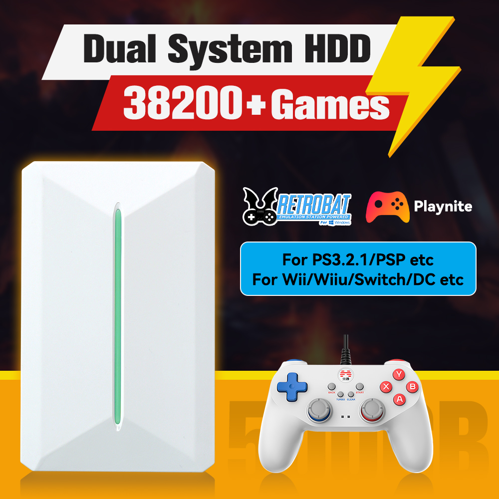 Retro Gaming Emulator - Sistem Retrobat & Playnite HDD konsol