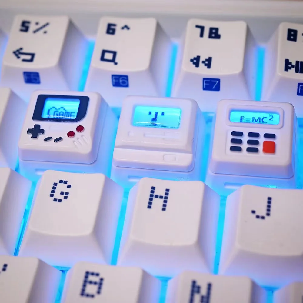 Retro Gaming Keycaps - K-04 Set Keycap Retro Transparan 3-in-1