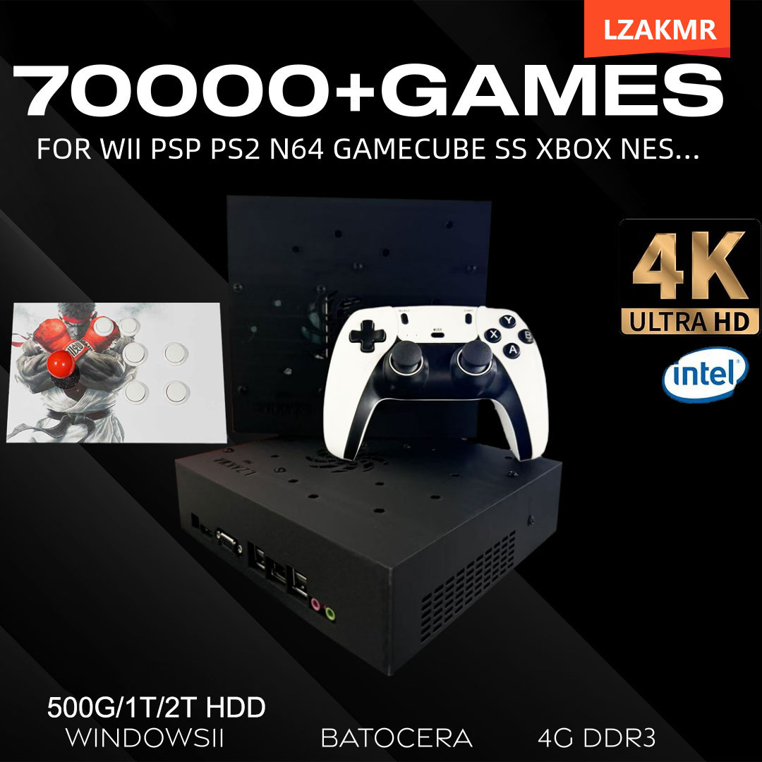 Retro Gaming Kiosk - Konsol Game Retro 70000+ Game 2TB