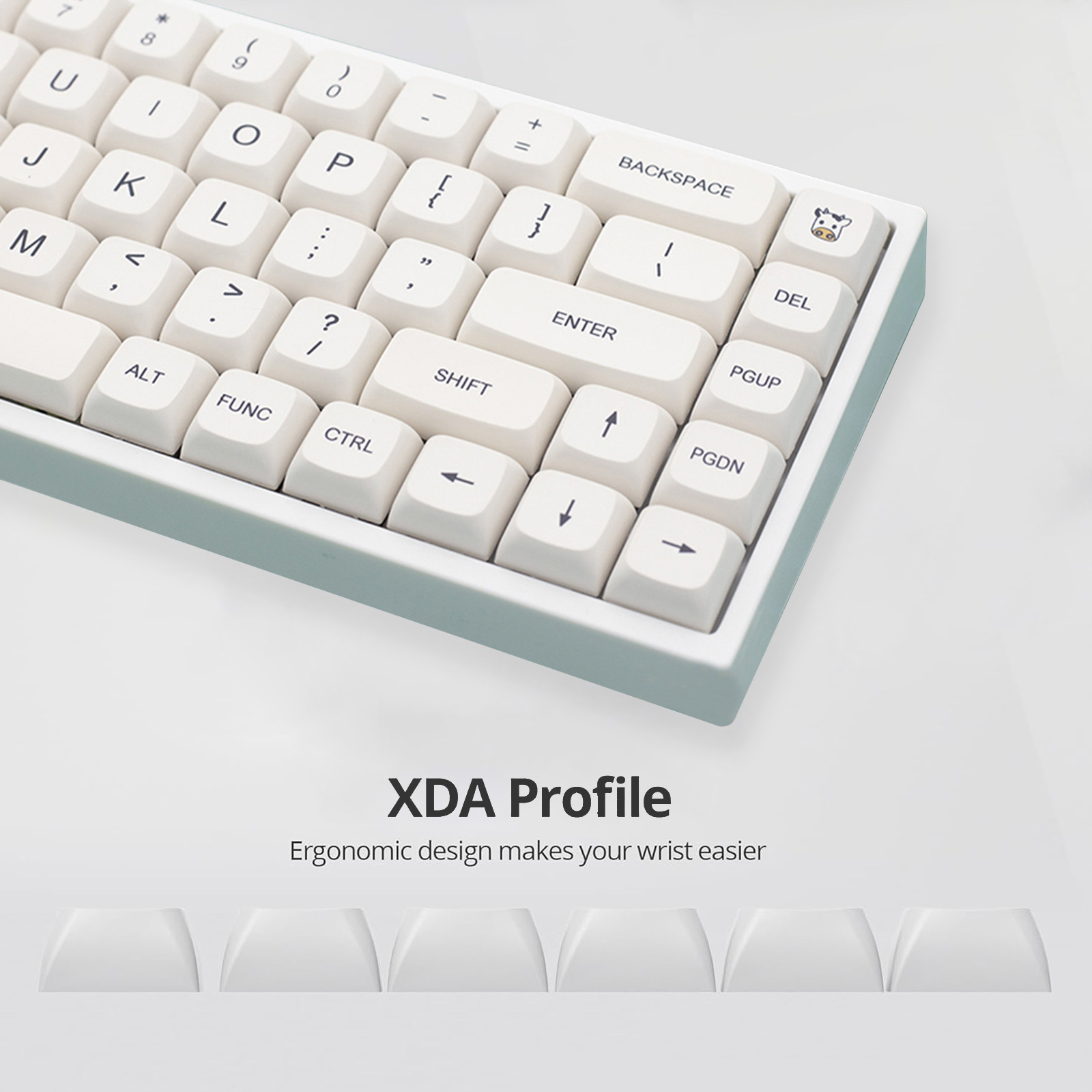 Keycaps PBT Putih Minimalis 12 - Retro Gaming Keycaps ulasan dan harga