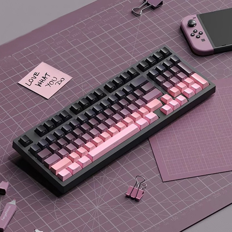 Keycaps Gradien dengan Cetakan - Retro Gaming Keycaps ulasan dan harga