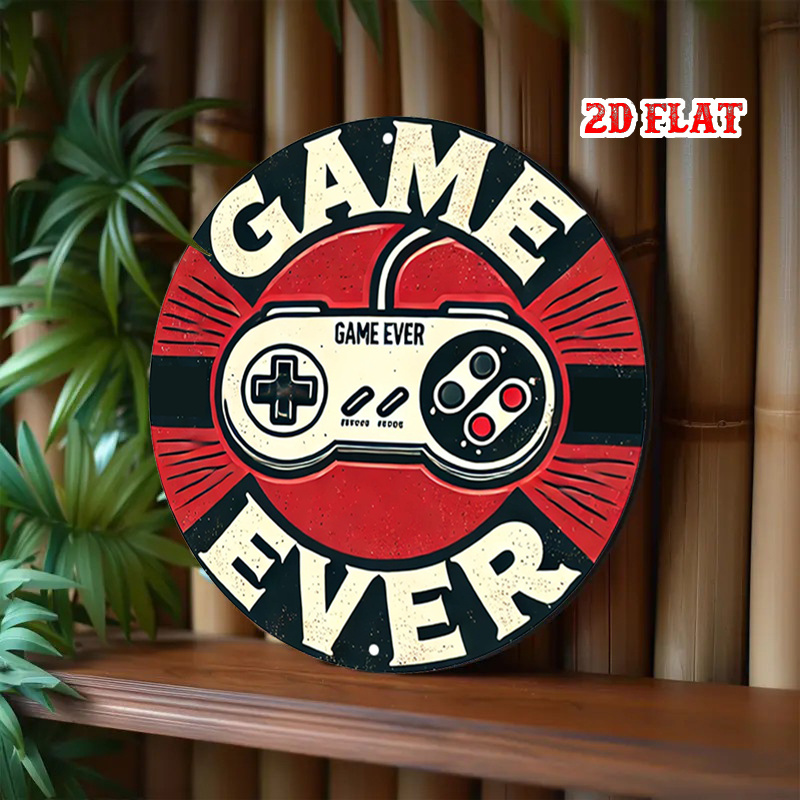 Papan Aluminium Bulat Retro Ga - Retro Gaming Art ulasan dan harga
