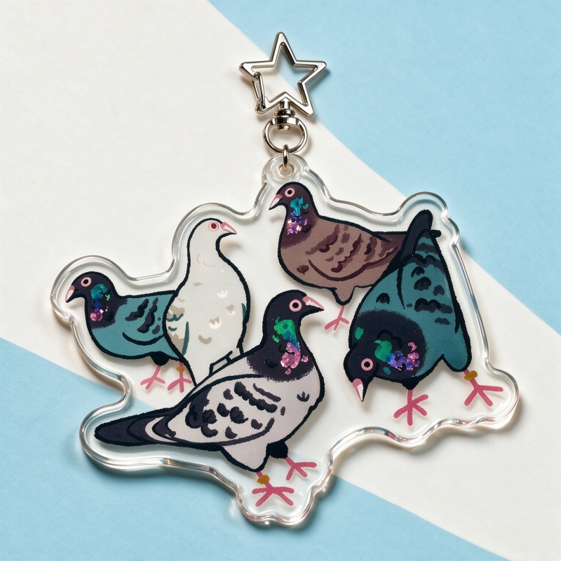 Gantungan Kunci Akrilik Pigeon - Retro Gaming Keychain ulasan dan harga