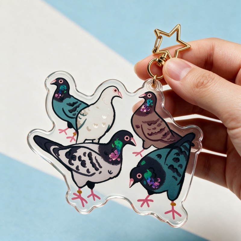 Gantungan Kunci Akrilik Pigeon - Retro Gaming Keychain ulasan dan harga